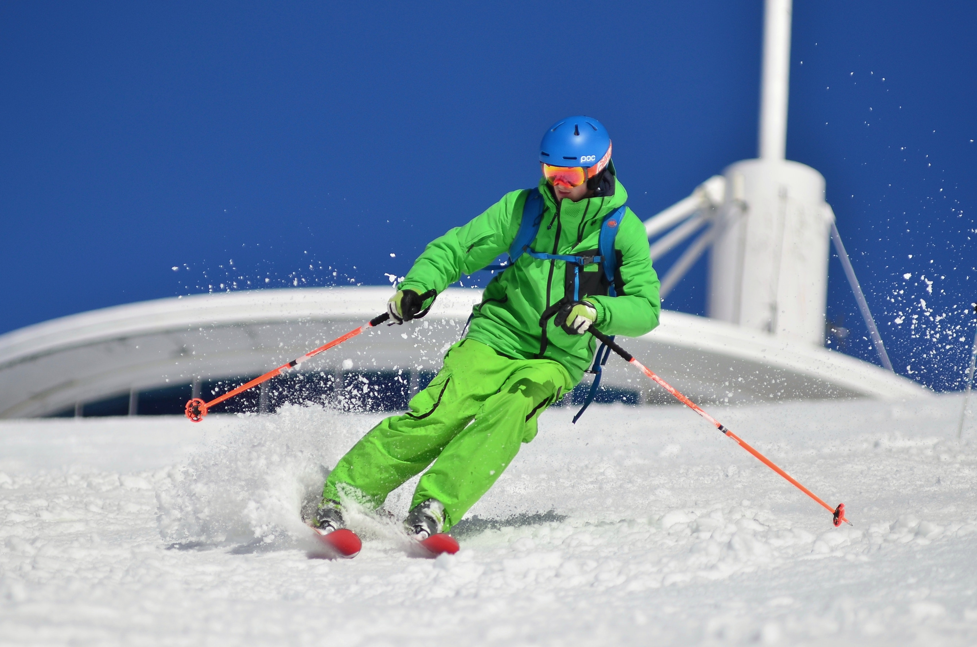 skiing person